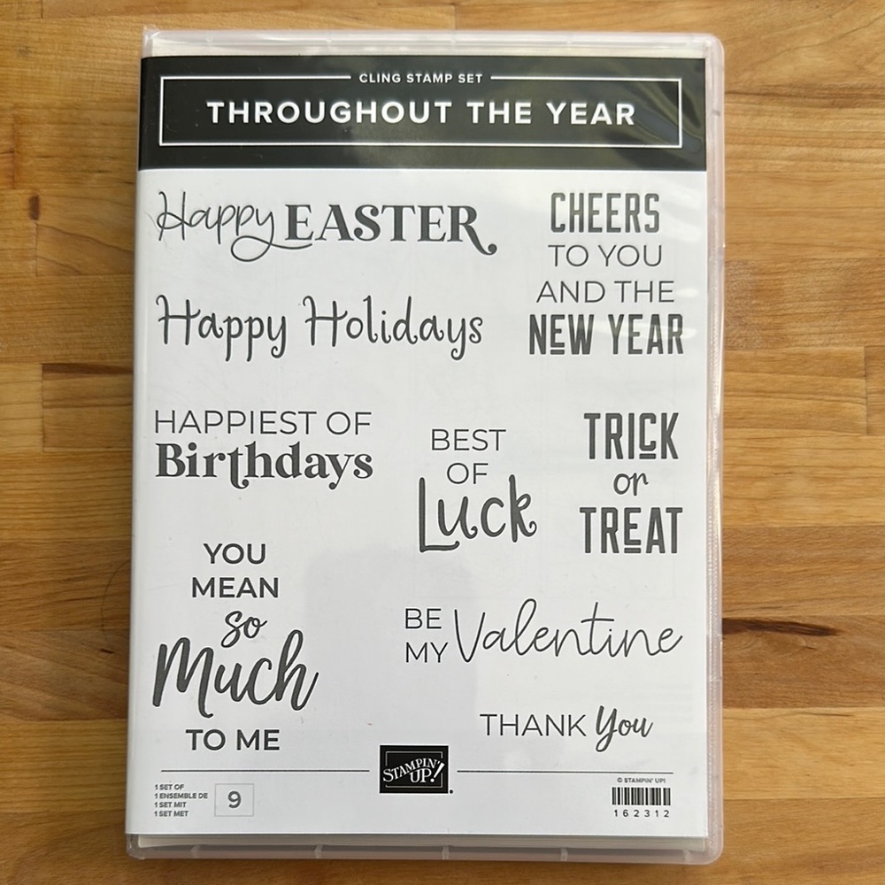 Stampin' Up! Retired Throughout the Year Cling Stamp Set NWT